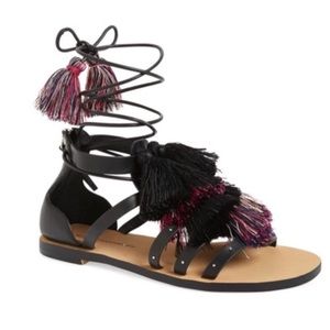 Rebecca Minkoff Elisha Tassel 9.5 Sandal Black